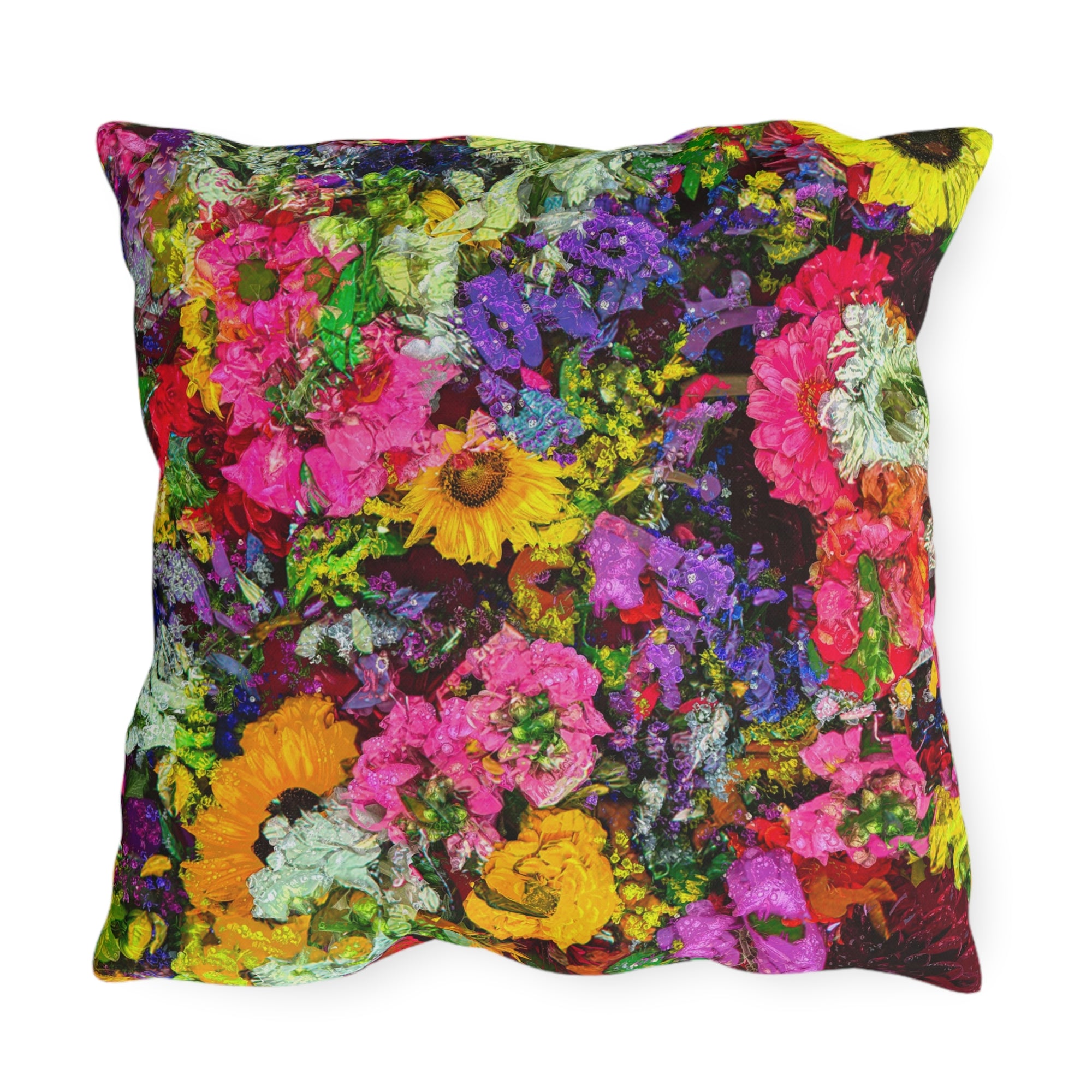 Copy of Pink Coneflower Outdoor Pillow — Garden Floral Patio Accent Cushion