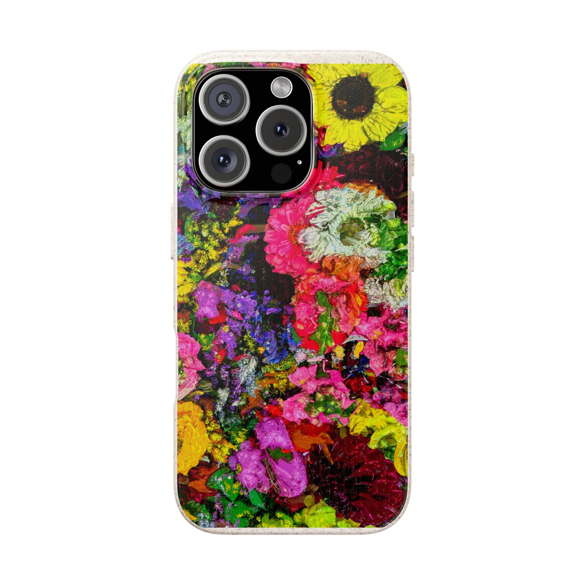 Biodegradable Floral Phone Case — Bright Wildflower Eco Phone Cover