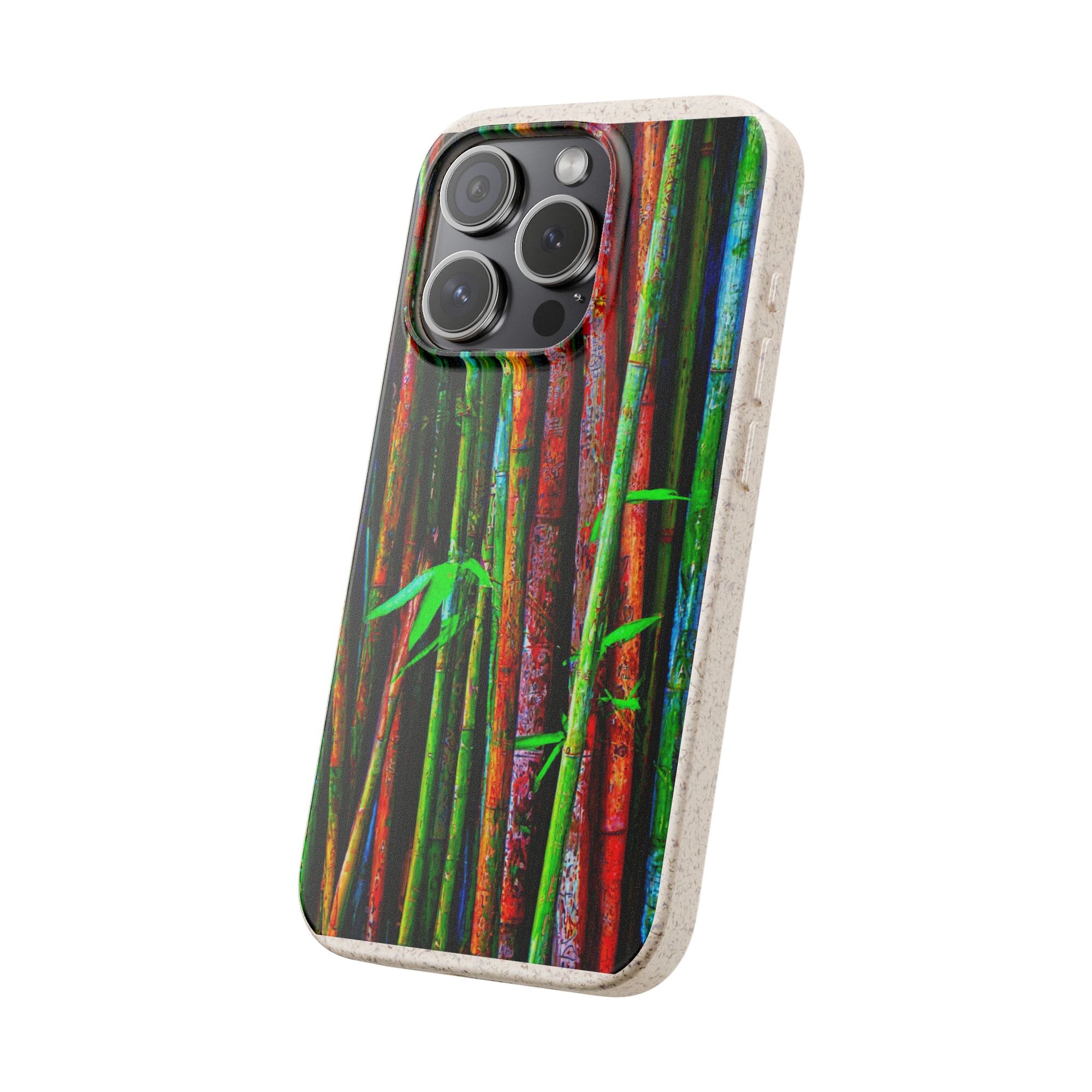 Biodegradable Phone Case — Colorful Bamboo Forest Eco-Friendly iPhone Cover