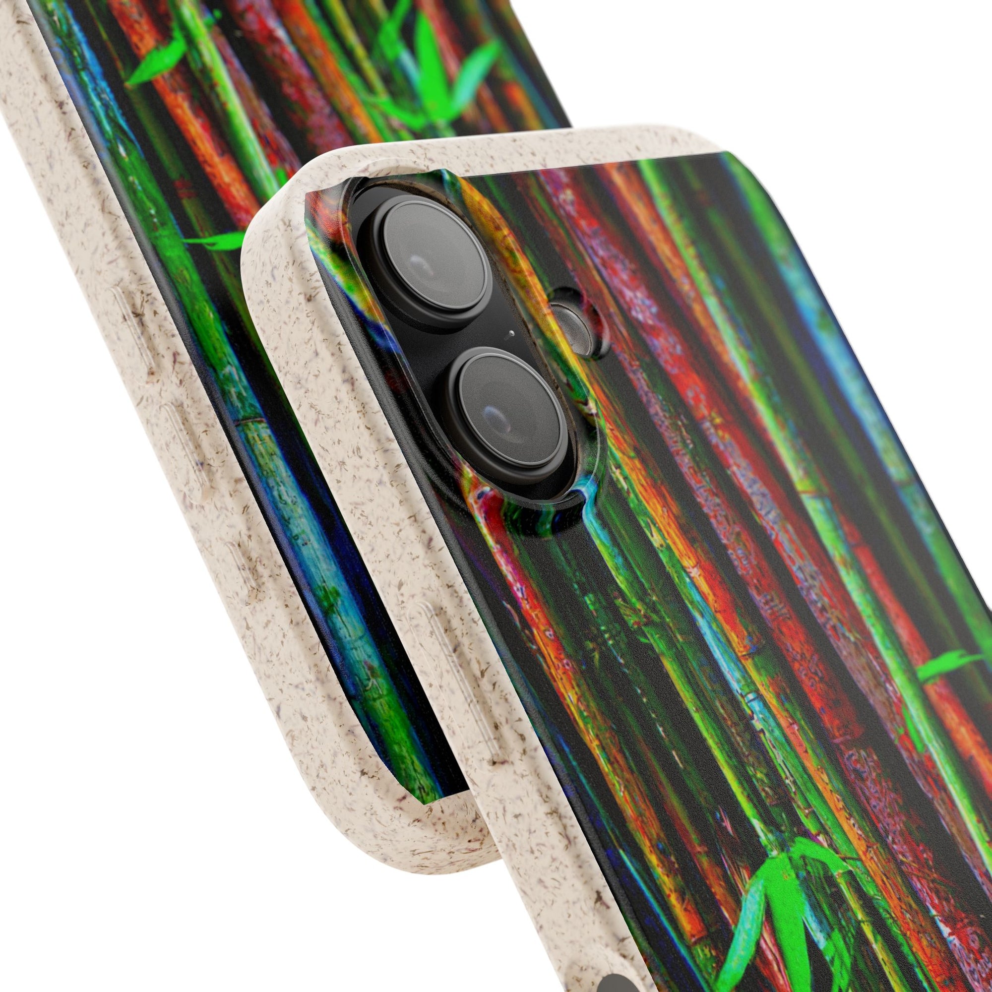 Biodegradable Phone Case — Colorful Bamboo Forest Eco-Friendly iPhone Cover
