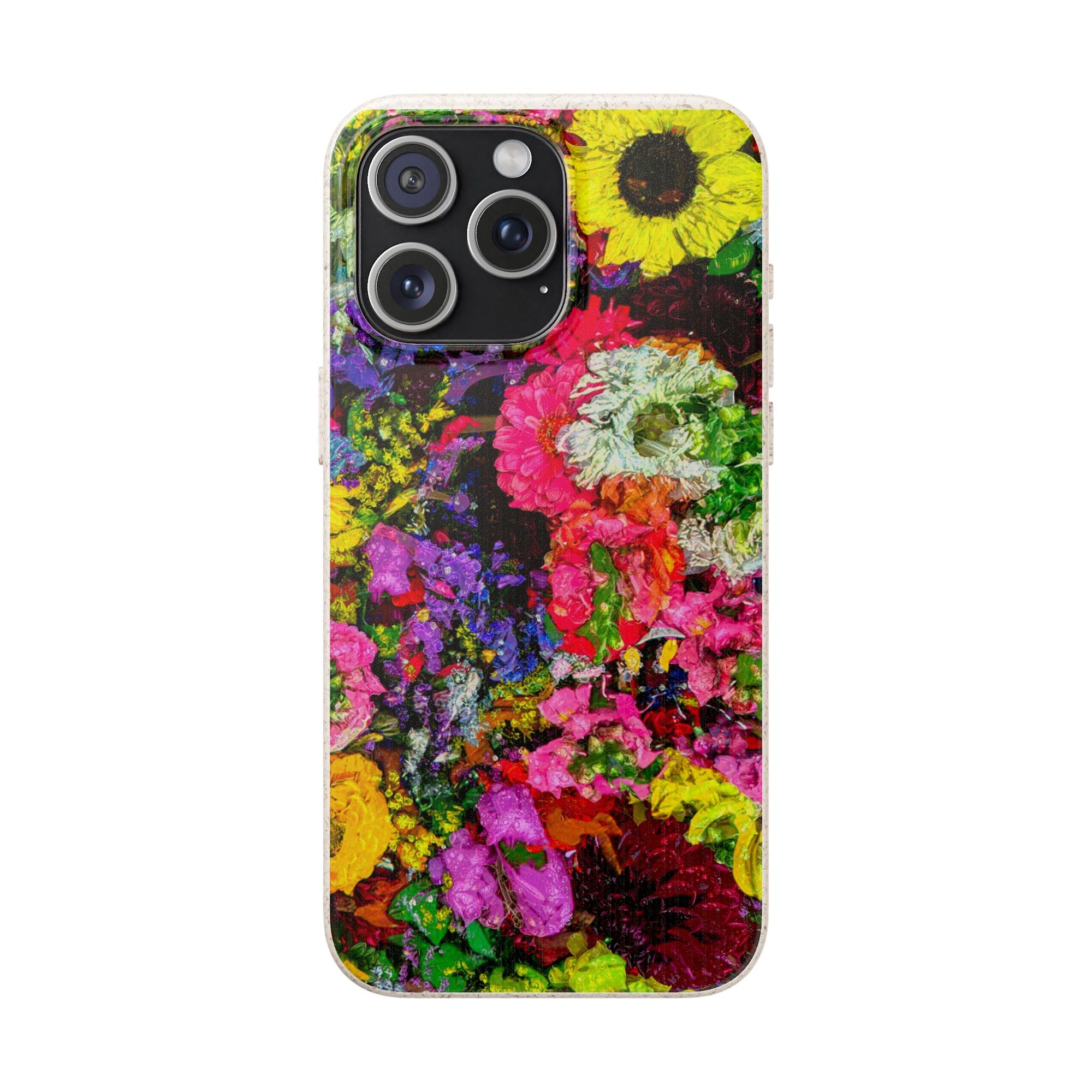 Biodegradable Floral Phone Case — Bright Wildflower Eco Phone Cover