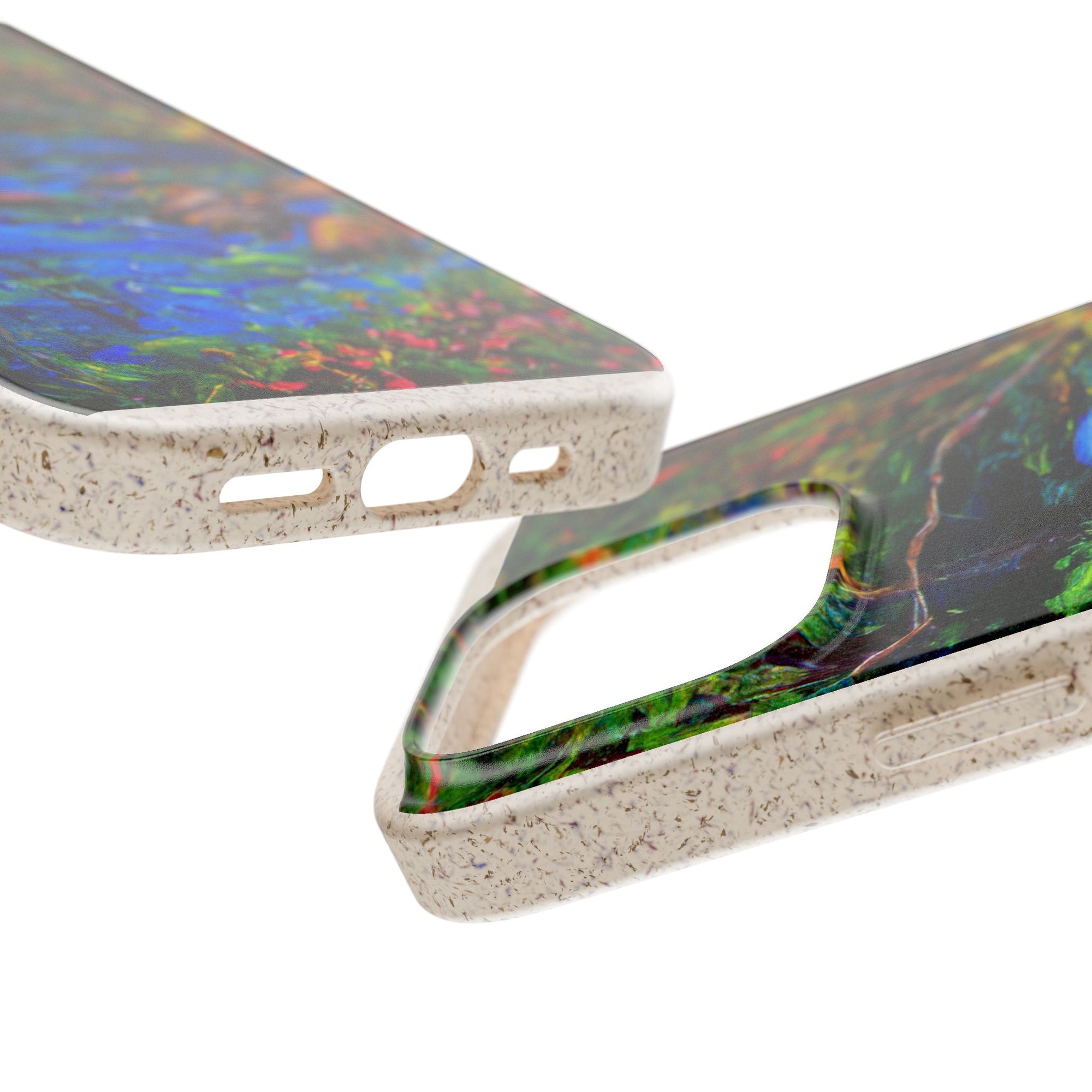 Biodegradable Phone Case — Eco-Friendly Watercolor Forest Stream Design