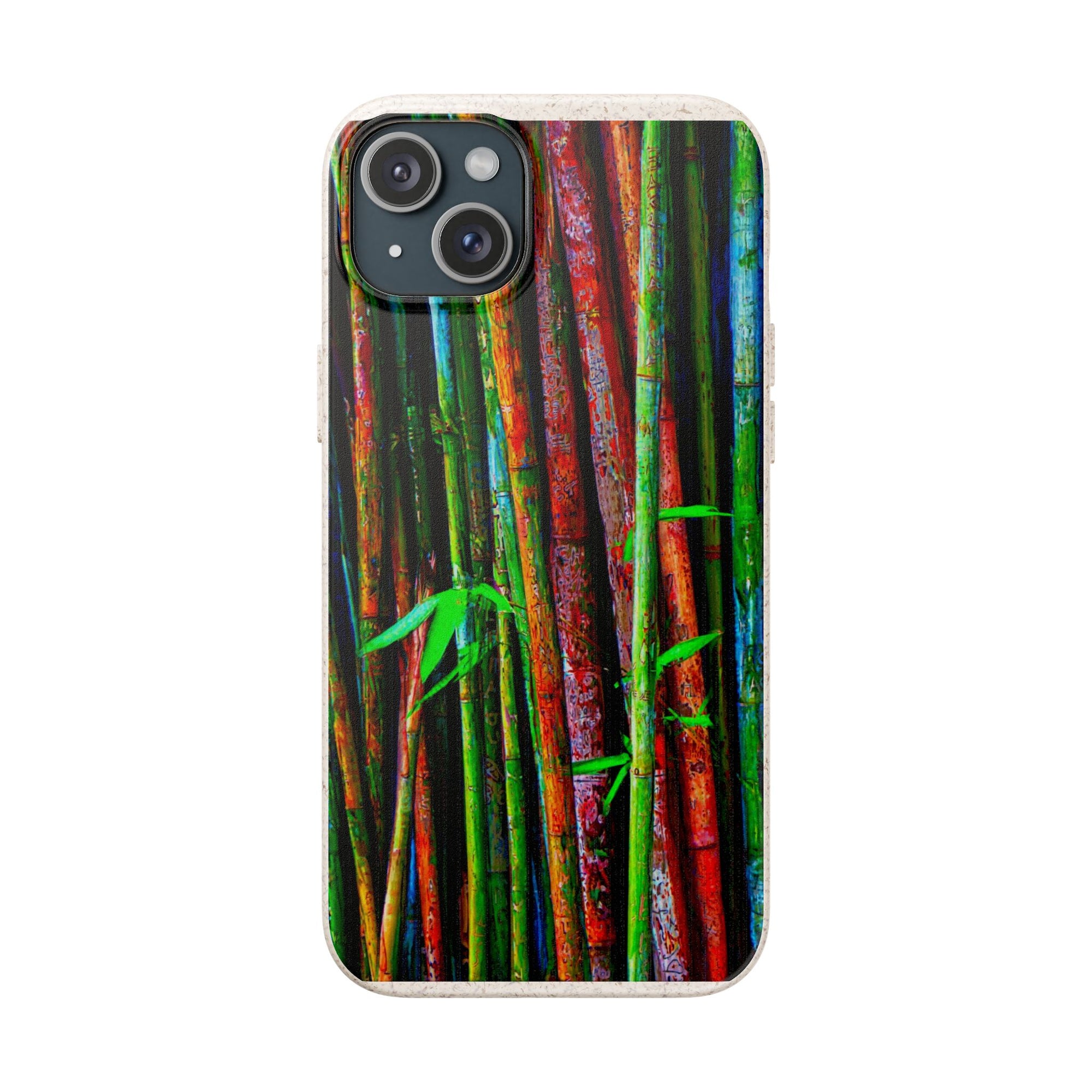Biodegradable Phone Case — Colorful Bamboo Forest Eco-Friendly iPhone Cover
