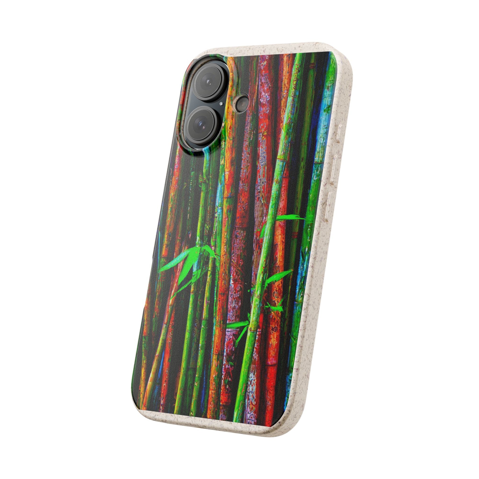 Biodegradable Phone Case — Colorful Bamboo Forest Eco-Friendly iPhone Cover