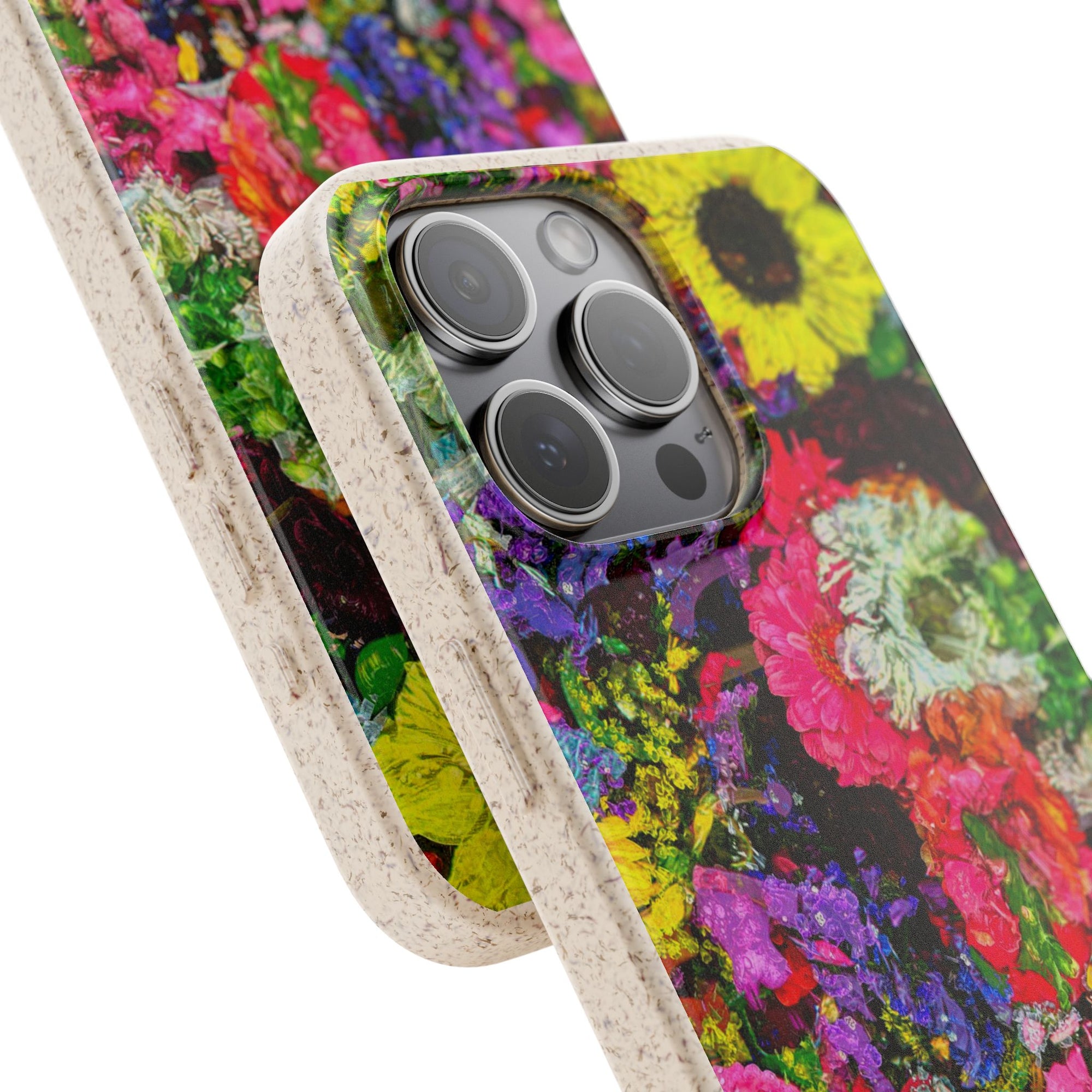 Biodegradable Floral Phone Case — Bright Wildflower Eco Phone Cover