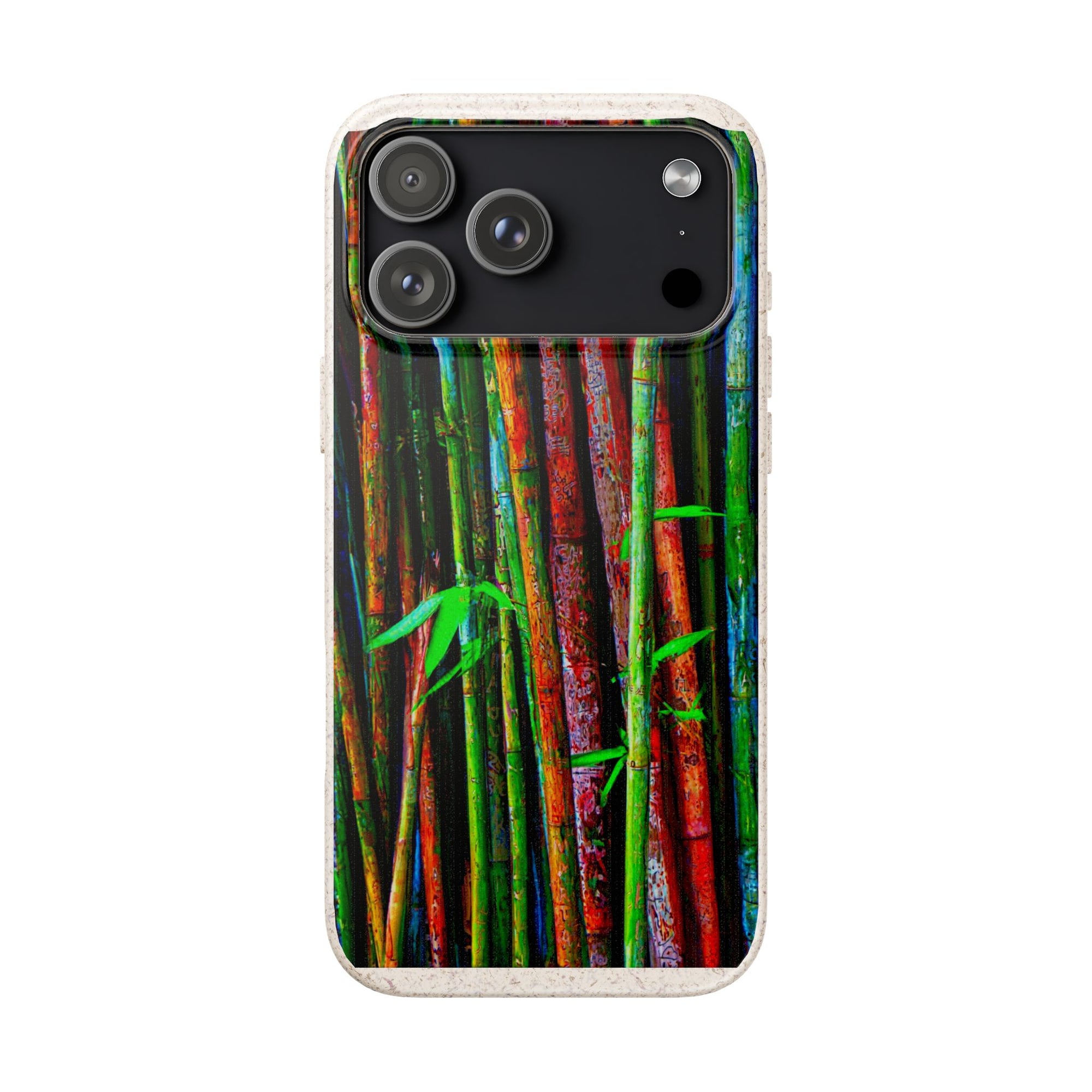 Biodegradable Phone Case — Colorful Bamboo Forest Eco-Friendly iPhone Cover