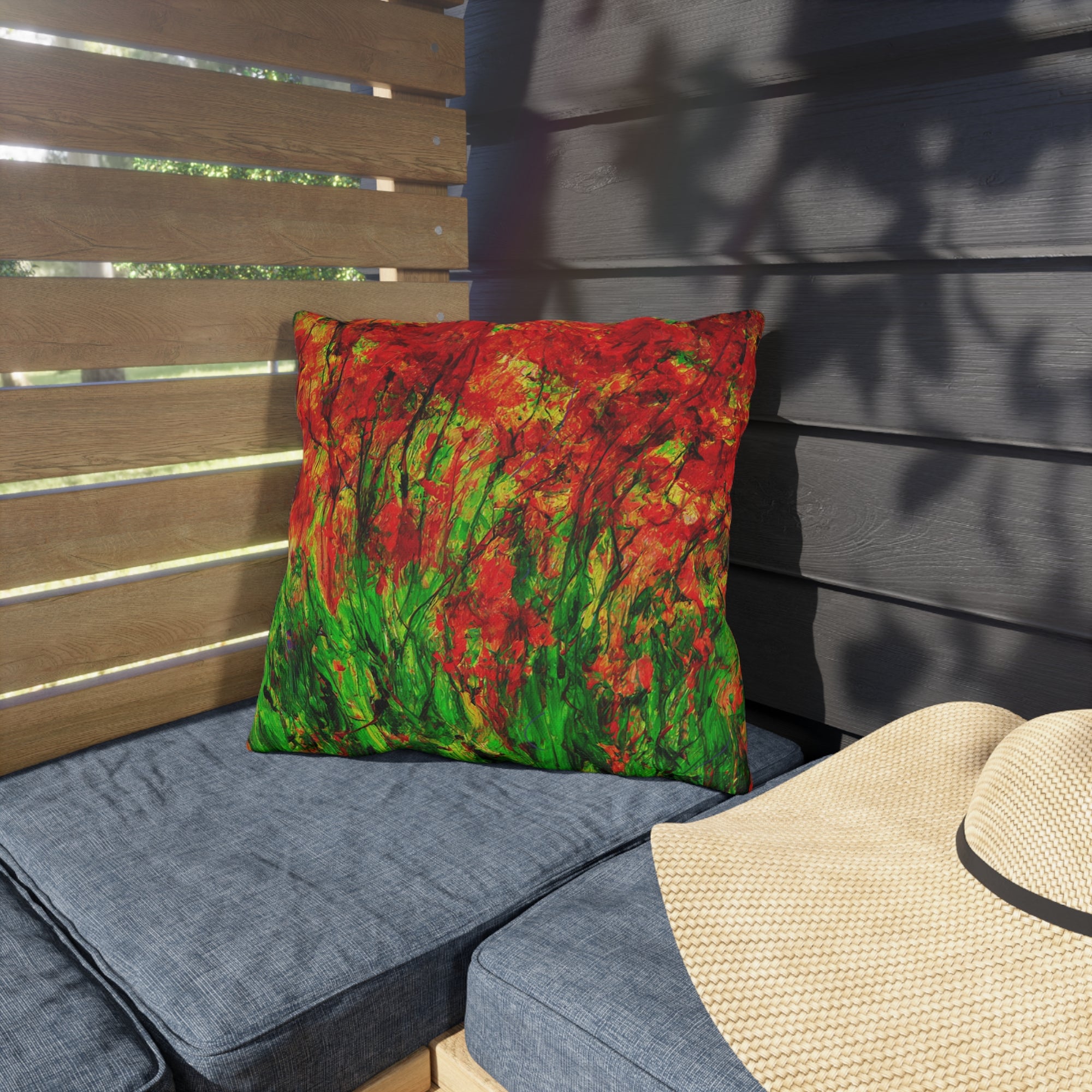 Copy of Dahlia Garden Outdoor Pillow – Vibrant Floral Patio Cushion