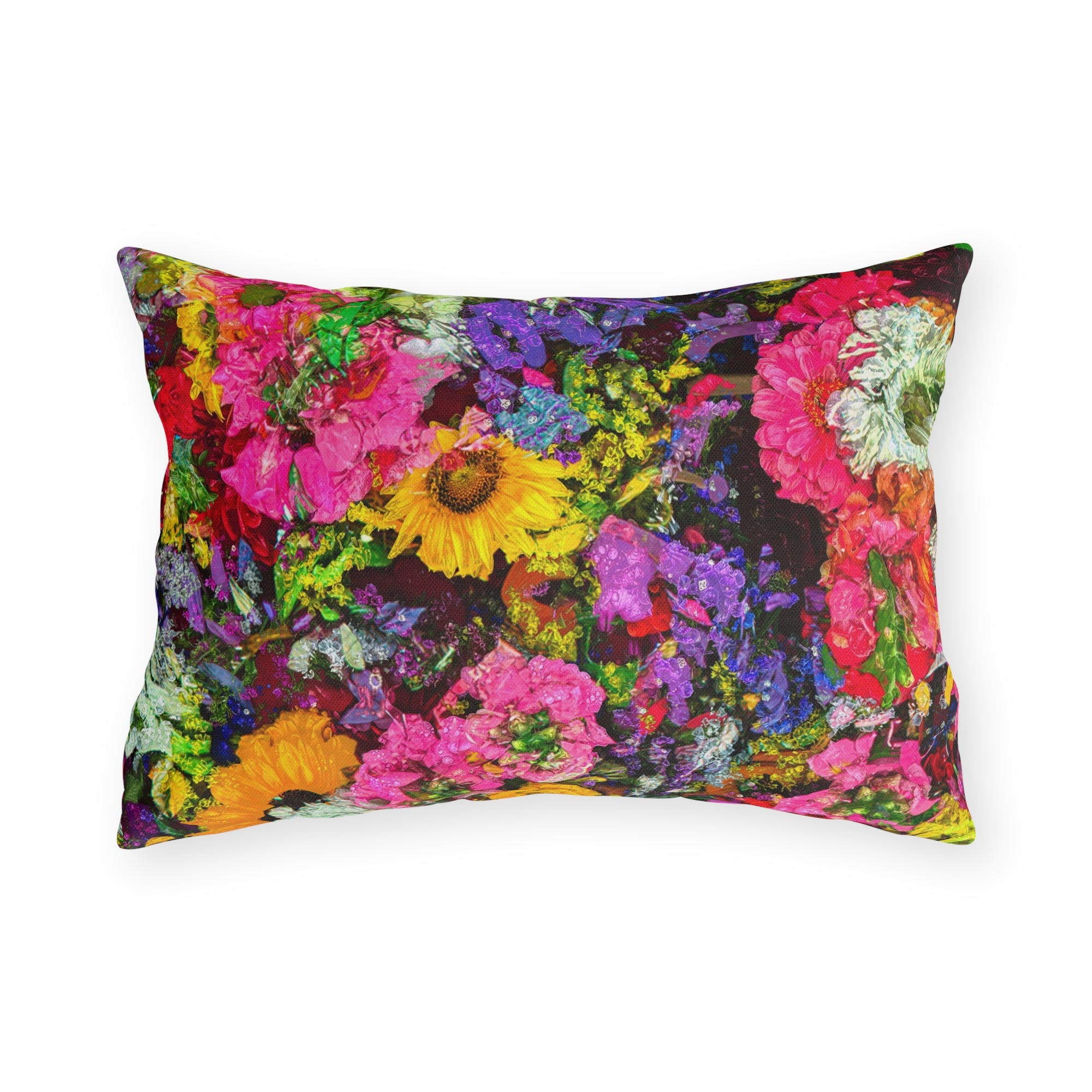 Copy of Pink Coneflower Outdoor Pillow — Garden Floral Patio Accent Cushion