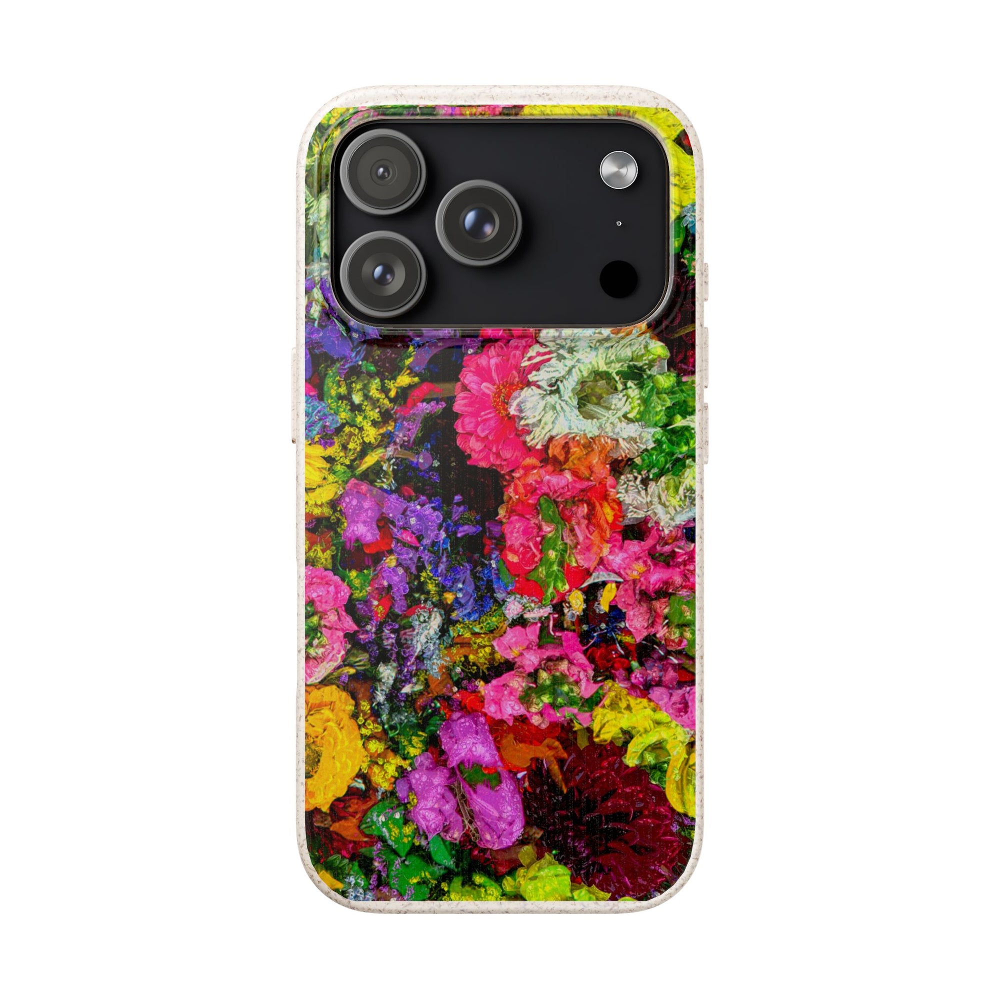Biodegradable Floral Phone Case — Bright Wildflower Eco Phone Cover