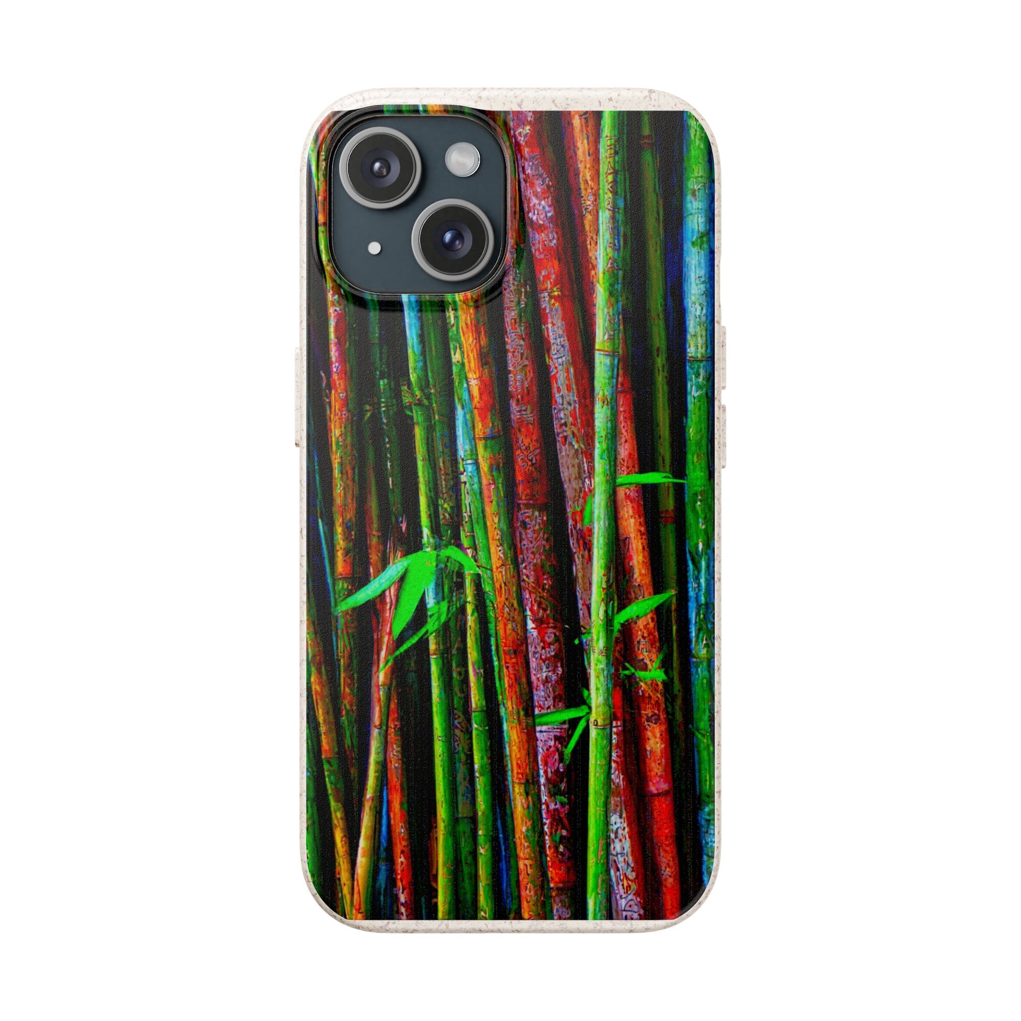 Biodegradable Phone Case — Colorful Bamboo Forest Eco-Friendly iPhone Cover