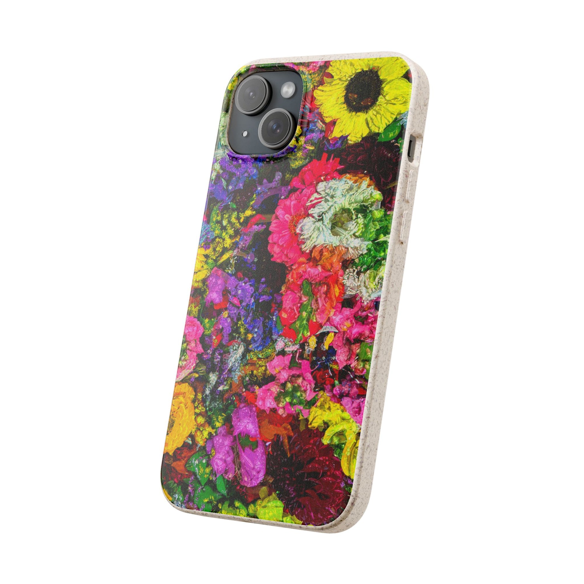Biodegradable Floral Phone Case — Bright Wildflower Eco Phone Cover