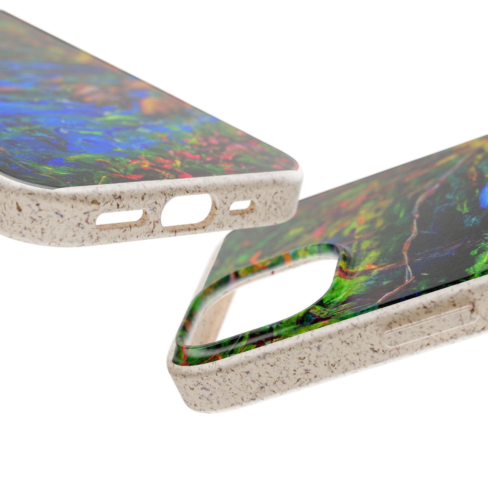 Biodegradable Phone Case — Eco-Friendly Watercolor Forest Stream Design