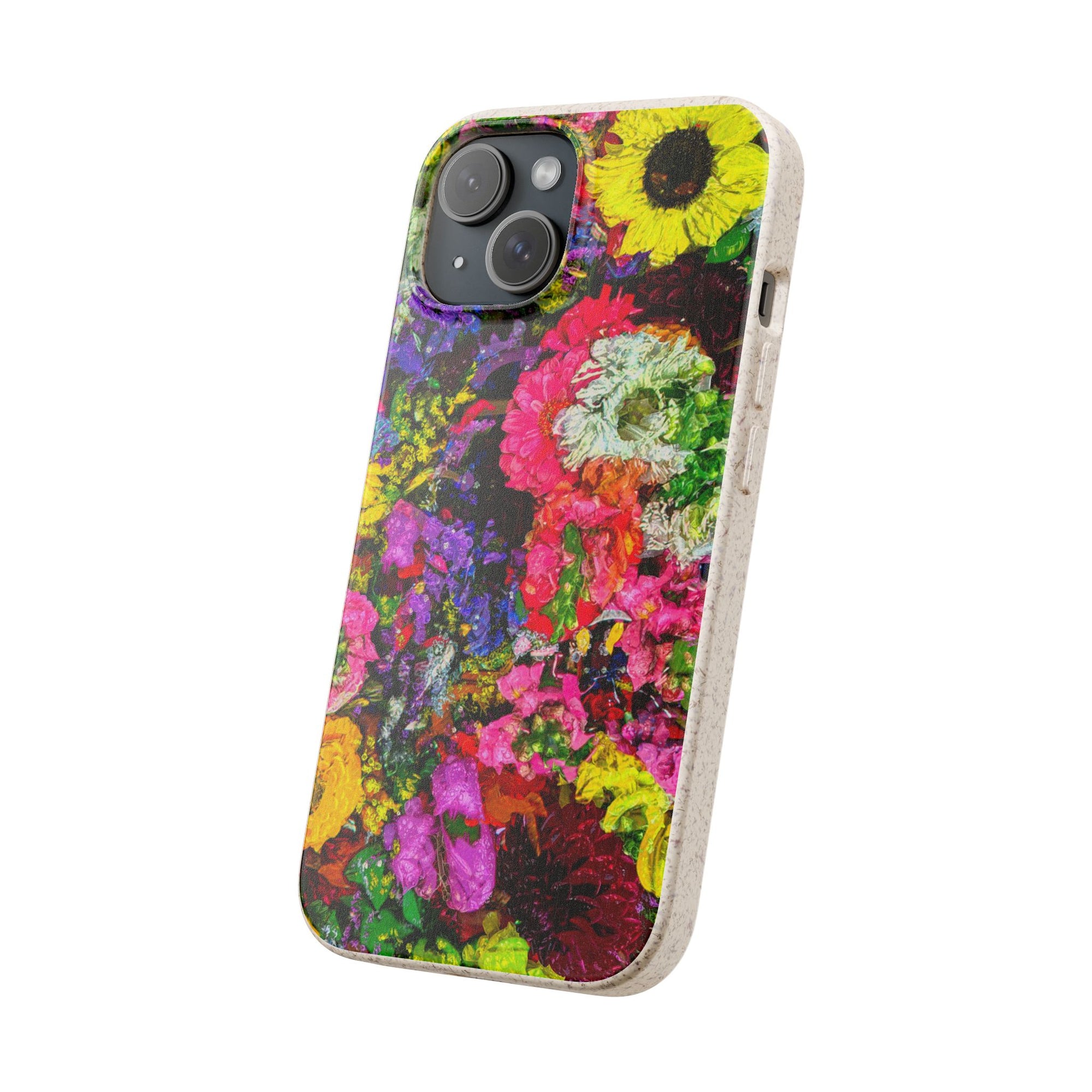 Biodegradable Floral Phone Case — Bright Wildflower Eco Phone Cover