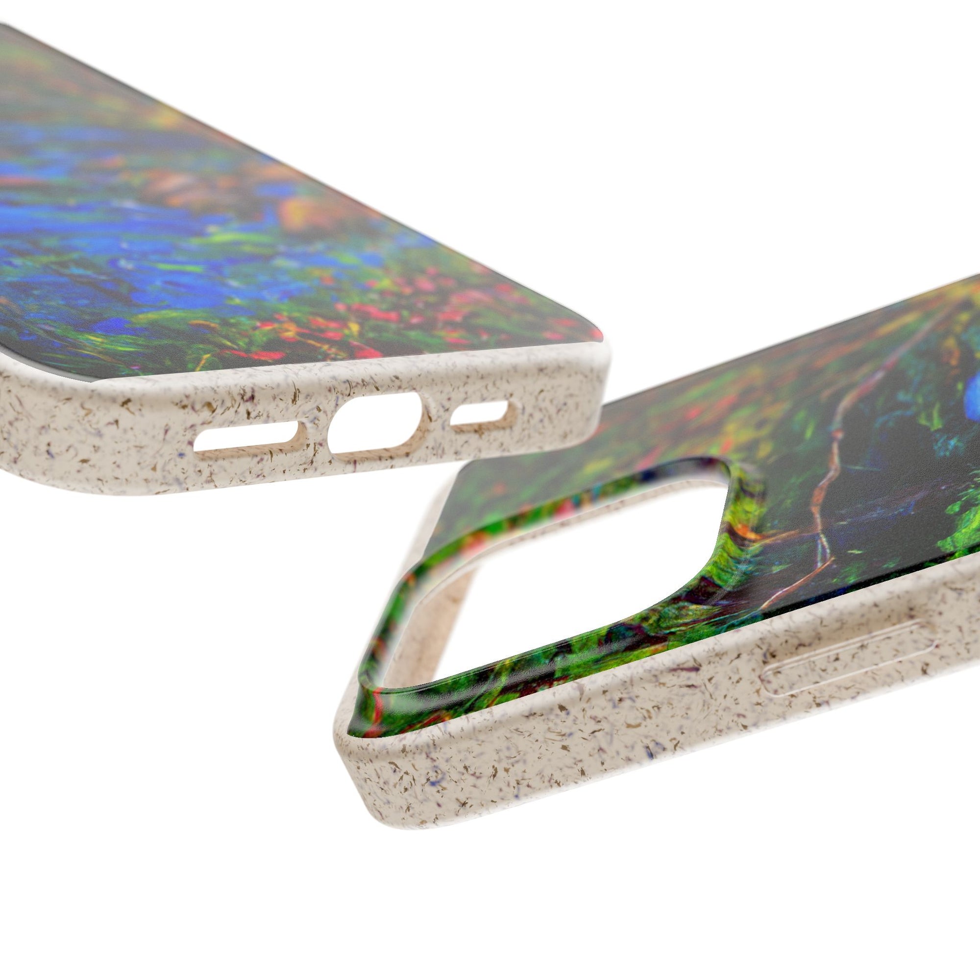 Biodegradable Phone Case — Eco-Friendly Watercolor Forest Stream Design