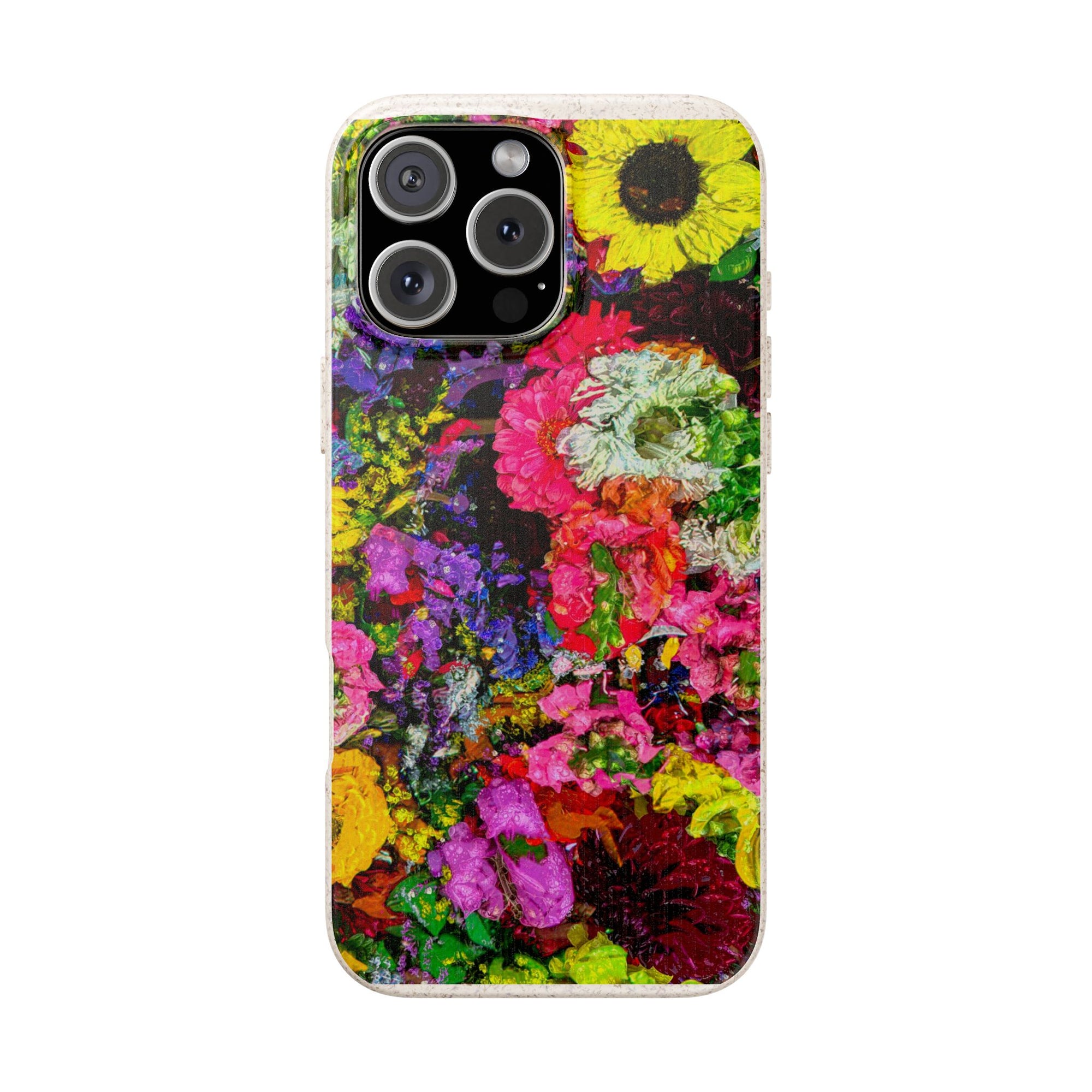 Biodegradable Floral Phone Case — Bright Wildflower Eco Phone Cover