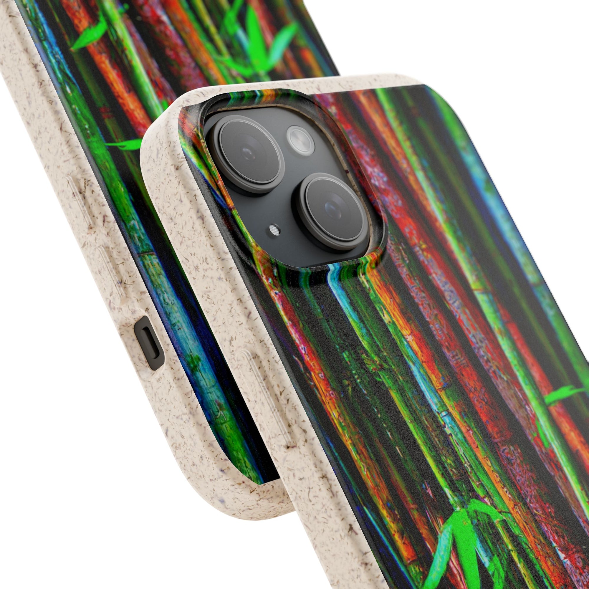 Biodegradable Phone Case — Colorful Bamboo Forest Eco-Friendly iPhone Cover