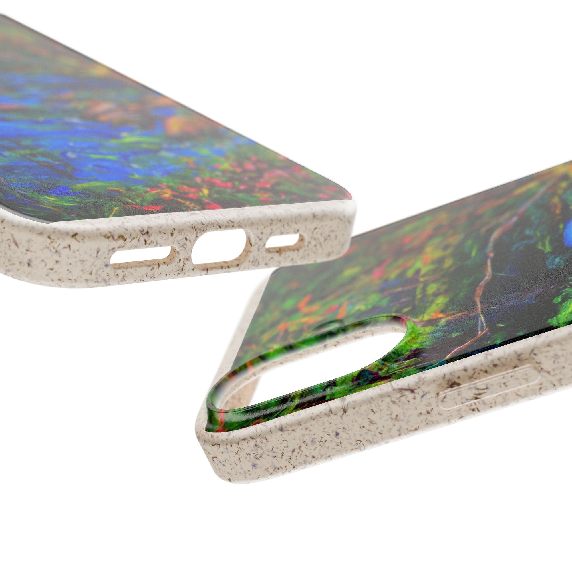 Biodegradable Phone Case — Eco-Friendly Watercolor Forest Stream Design