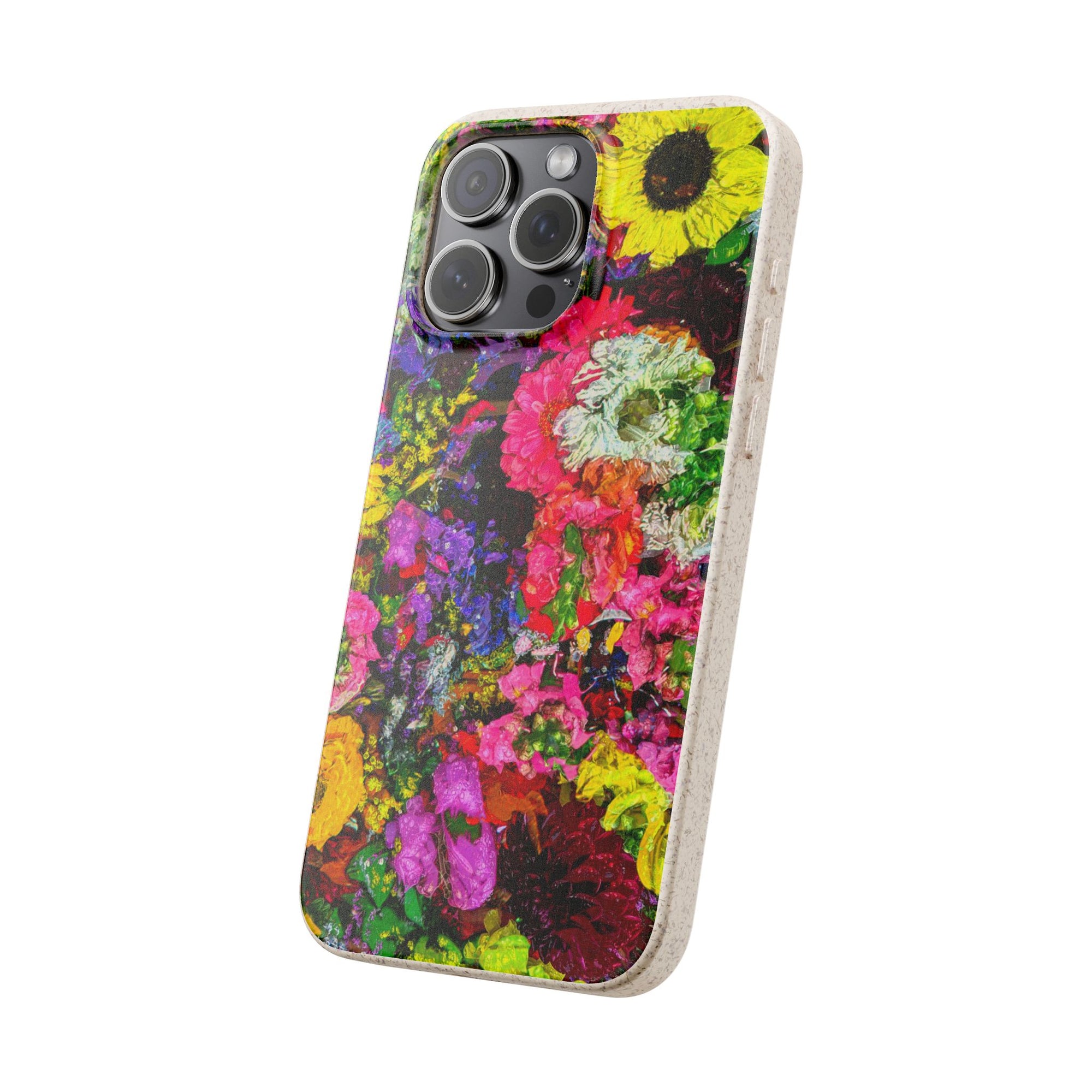 Biodegradable Floral Phone Case — Bright Wildflower Eco Phone Cover