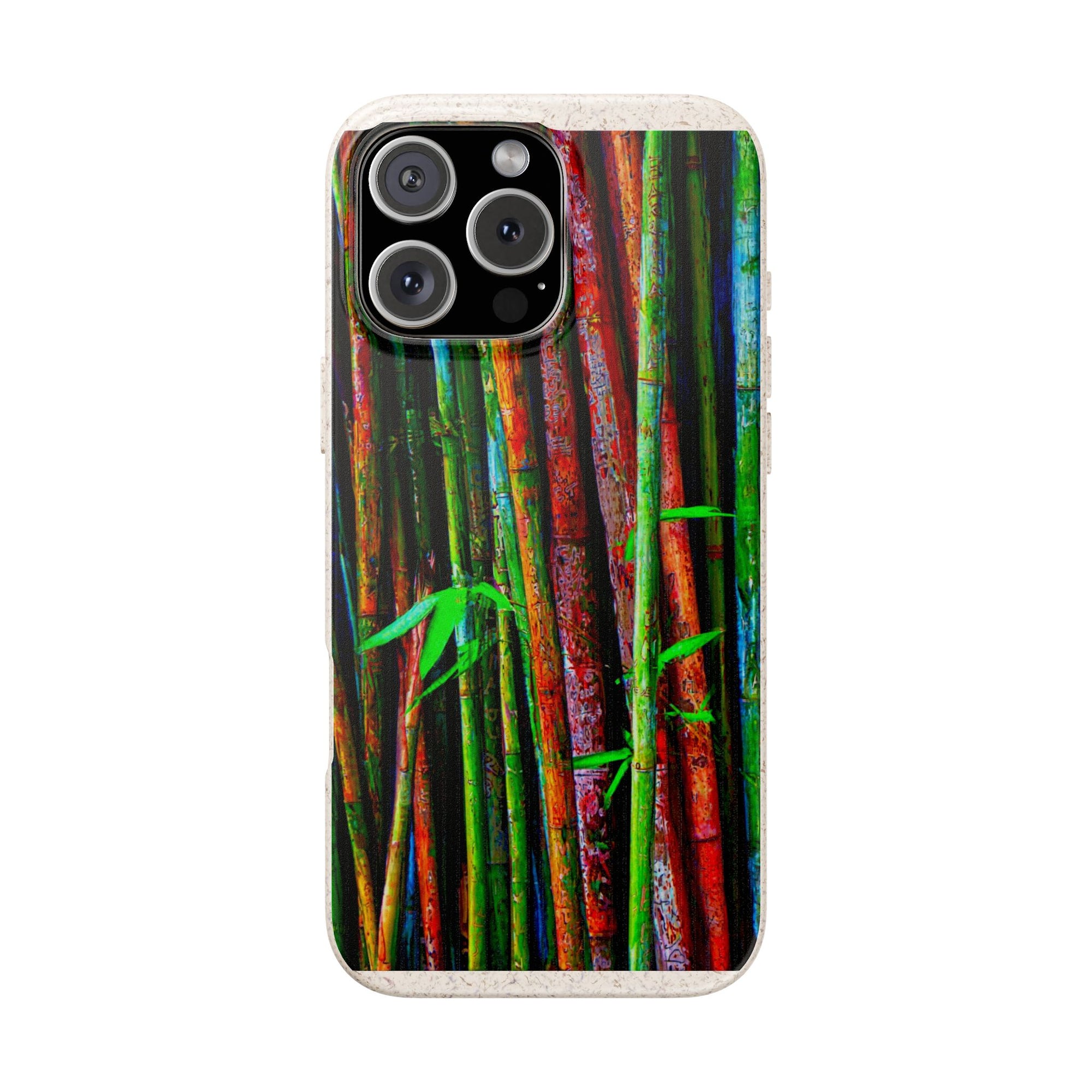 Biodegradable Phone Case — Colorful Bamboo Forest Eco-Friendly iPhone Cover