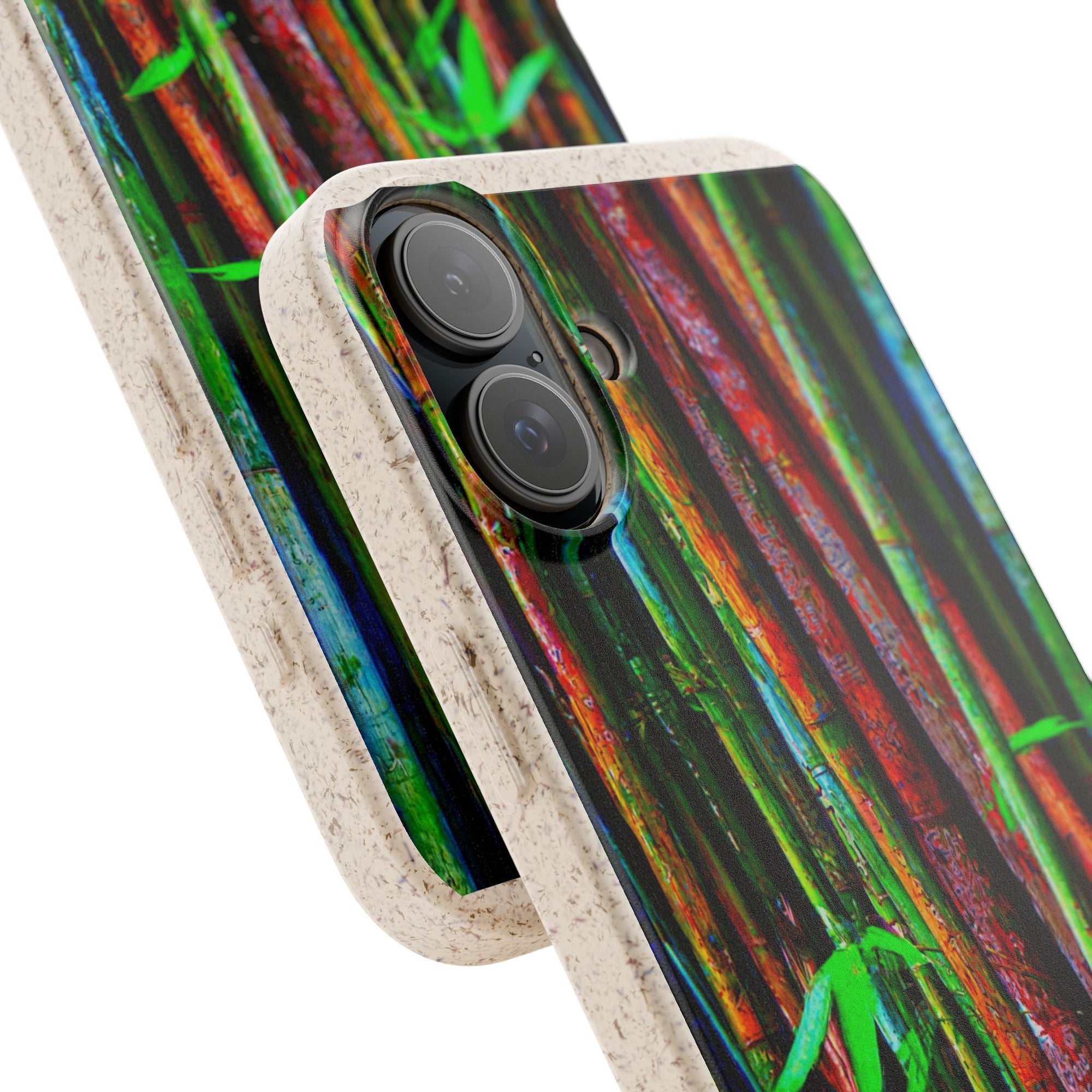 Biodegradable Phone Case — Colorful Bamboo Forest Eco-Friendly iPhone Cover