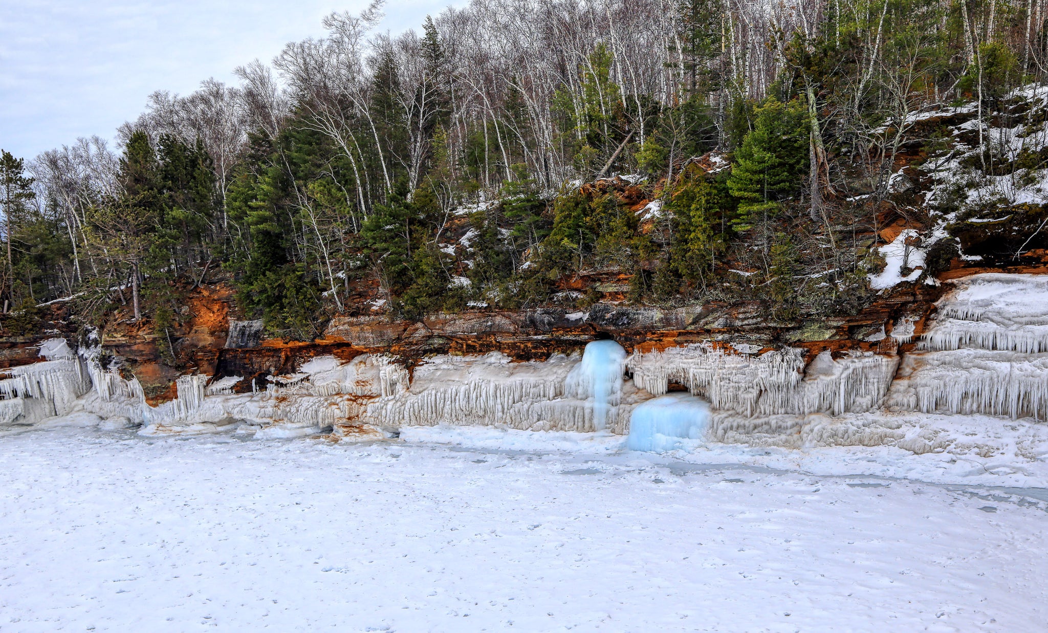 Winter Drift — Abstract Apostle Islands Ice & Forest