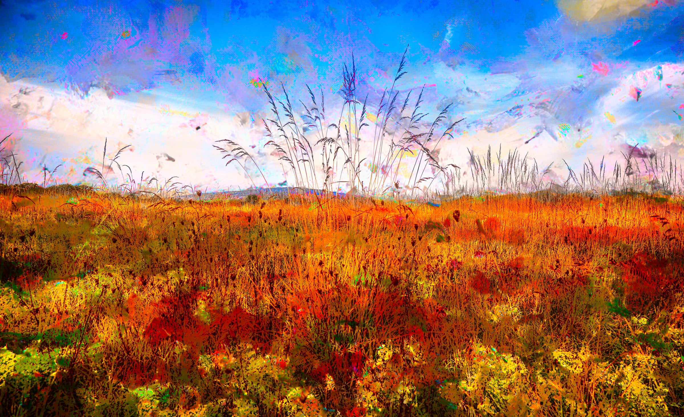 Baraboo Autumn Fields | Wisconsin Prairie Sky Fine Art – Bob Hundt