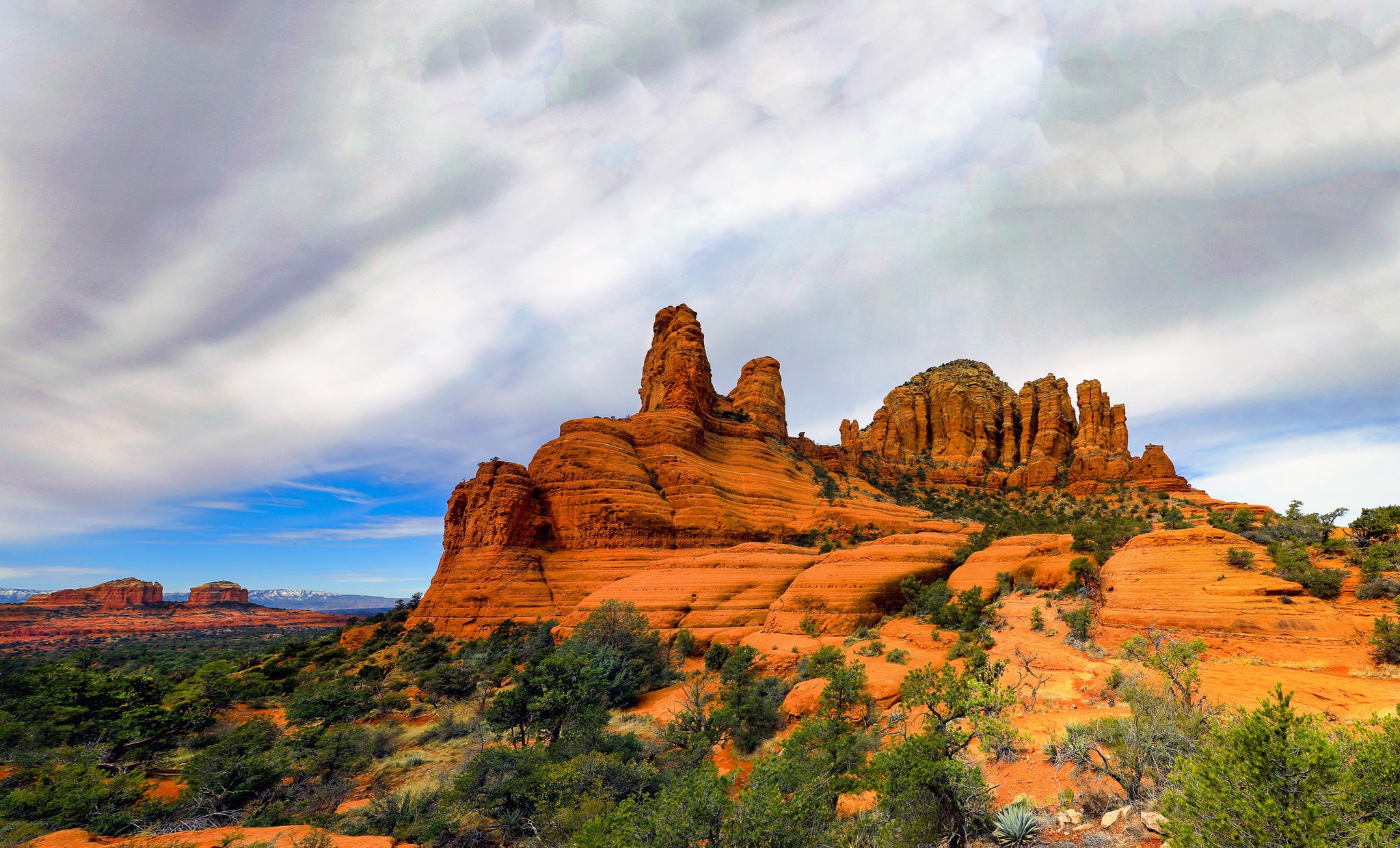 Cathedral Rock & Chicken Point Wall Art — Sedona Red Rock Panorama