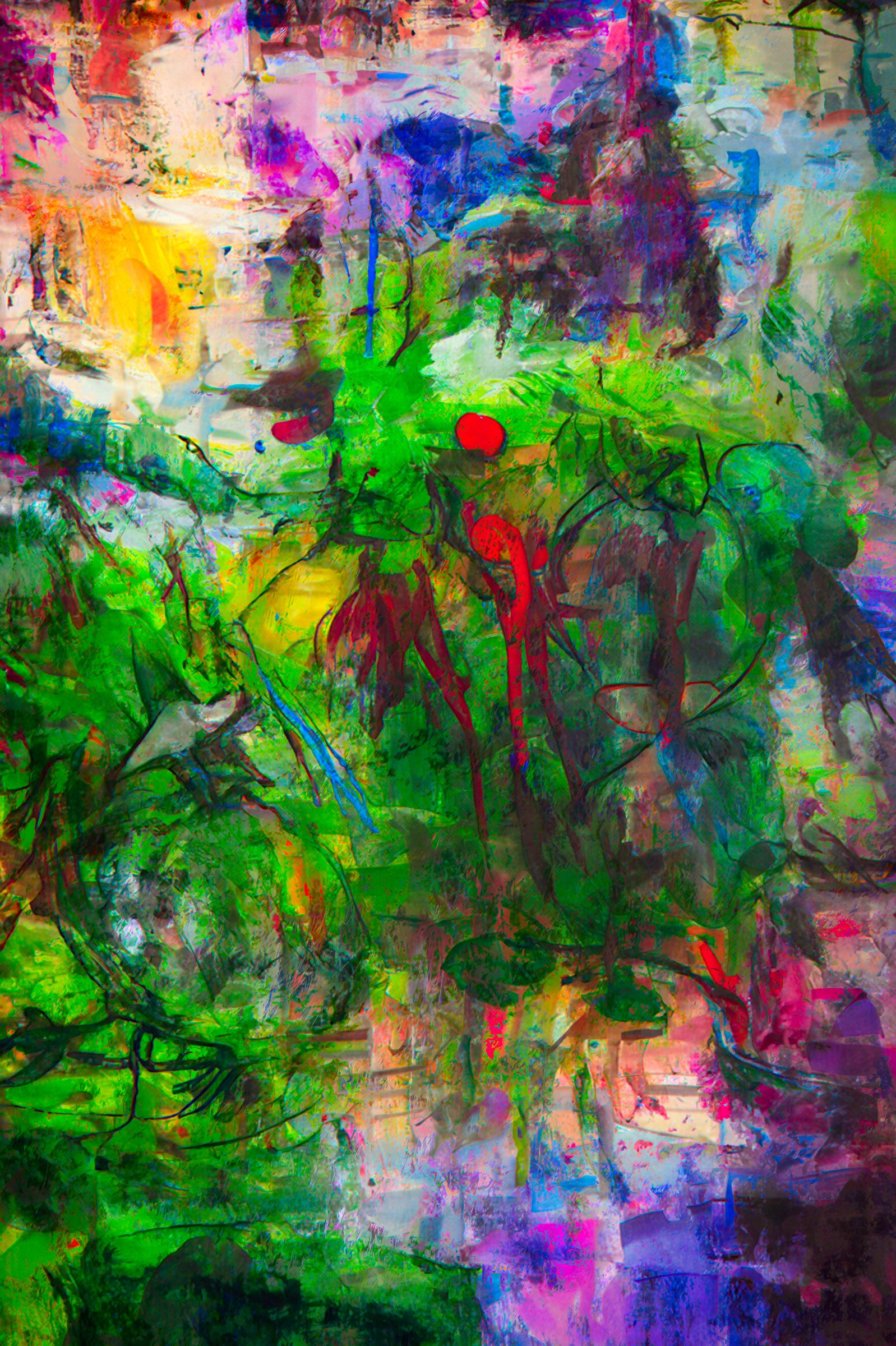 Wild Growth — Abstract Botanical Color Field Wall Art