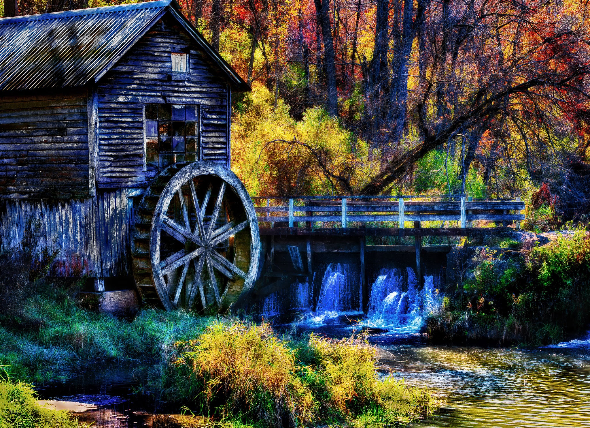 Hyde Mill in Autumn Glow — Ridgeway, Wisconsin