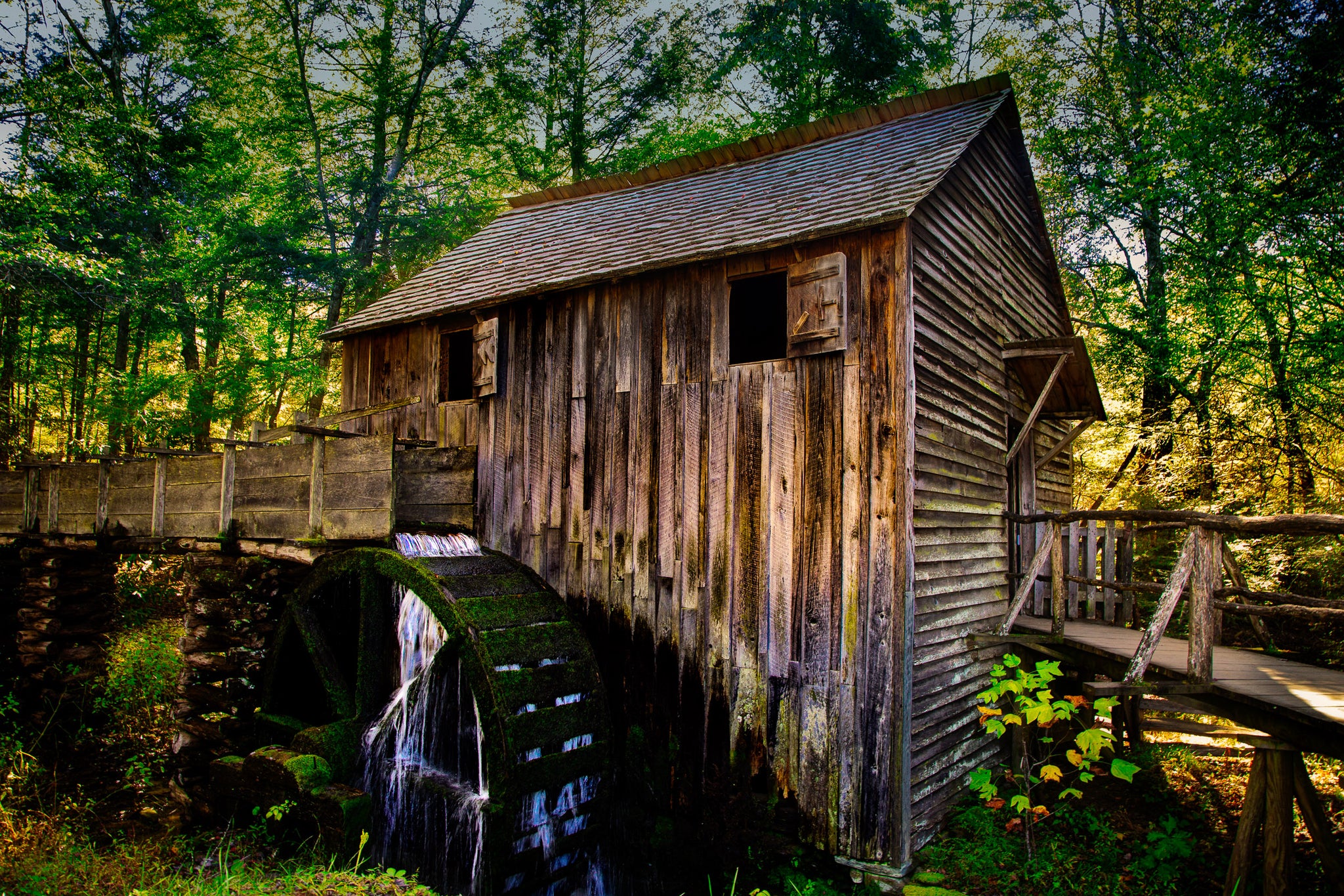 Whispers of the Old Mill – Smoky Mountain Woodland Waterwheel