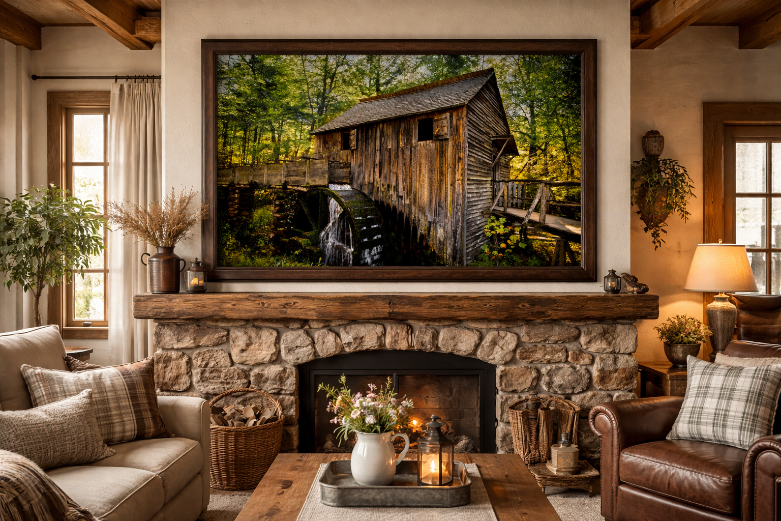 Whispers of the Old Mill – Smoky Mountain Woodland Waterwheel