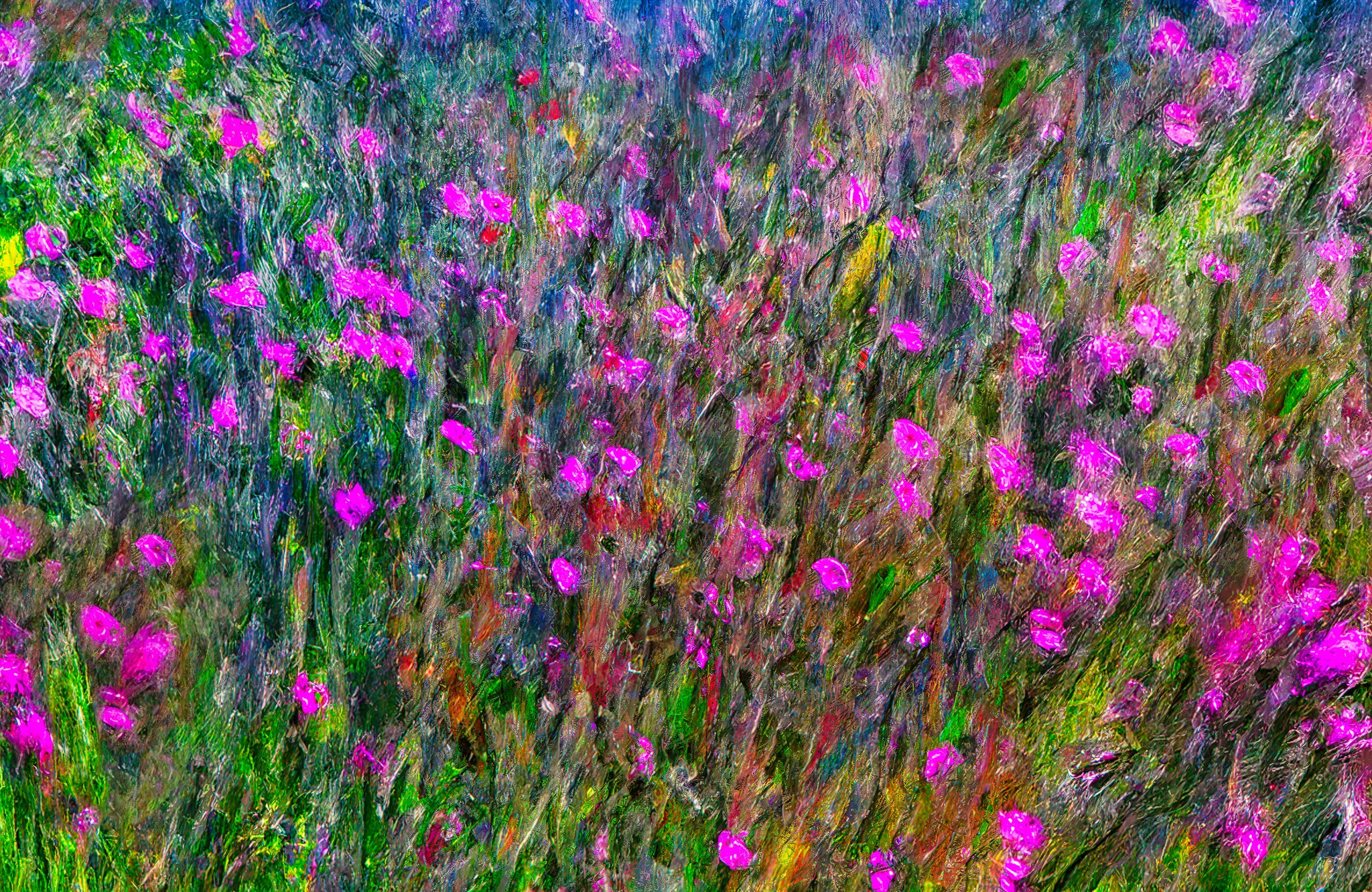Electric Wildflowers — San Francisco Meadow Abstract