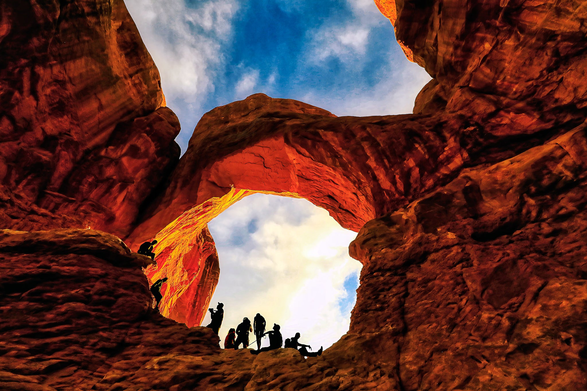 Cathedral of Light – Twin Arches at Sunset, Arches National Park