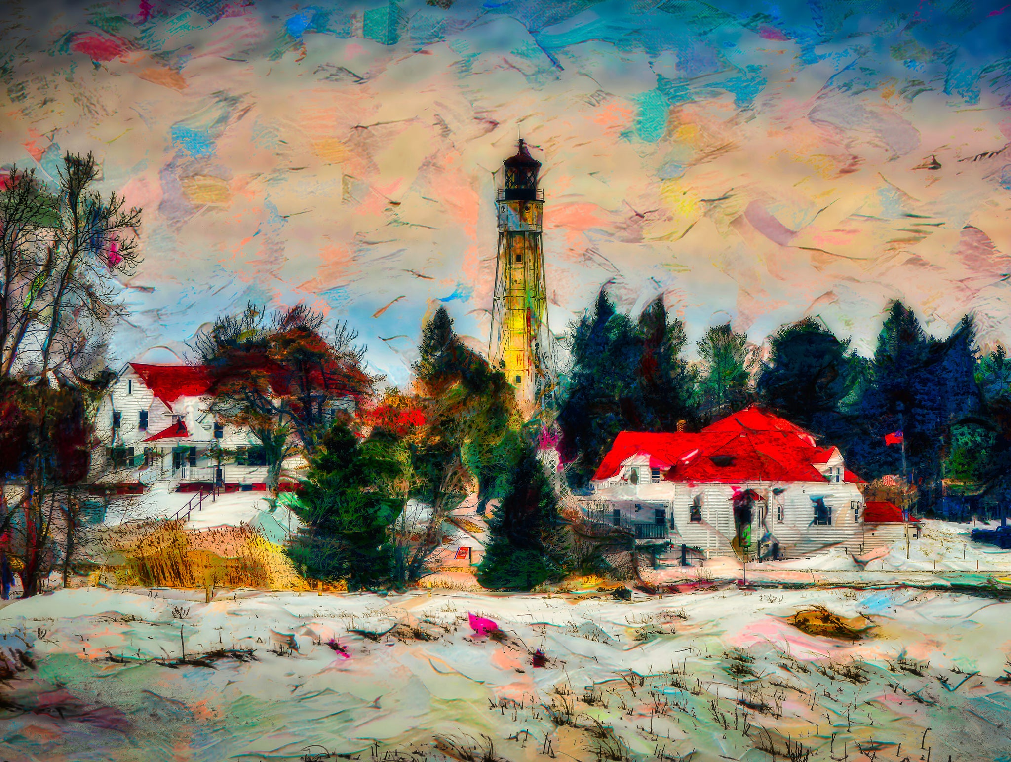 Winter Sentinel at Sturgeon Bay Coast Guard Station Door County