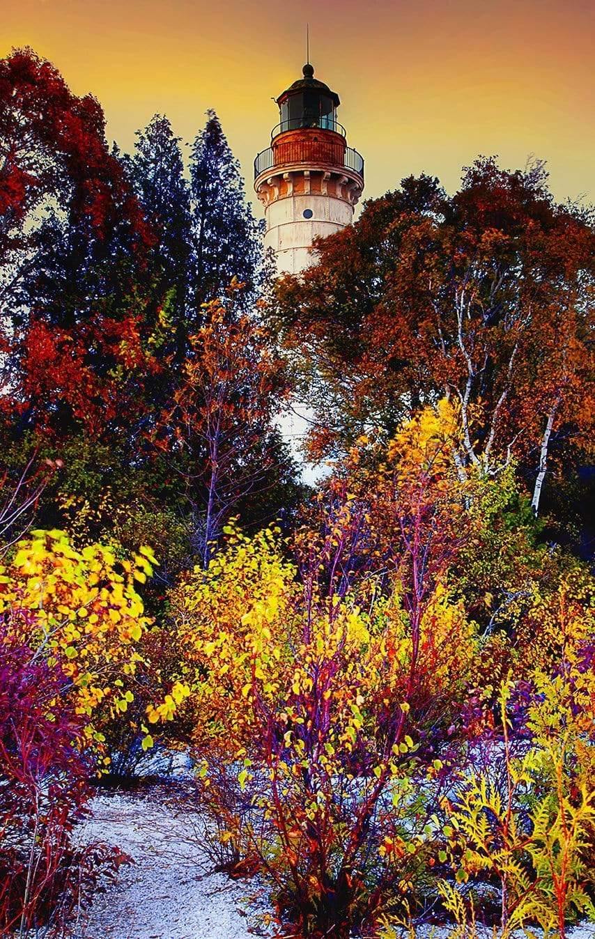 Cana Island Lighthouse. Baileys Harbor, Door County, Wisconsin Photograph Bob Hundt Photography 