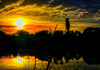 Circle B Ranch Sunrise with Bird Silhouette Photograph Bob Hundt Photography 