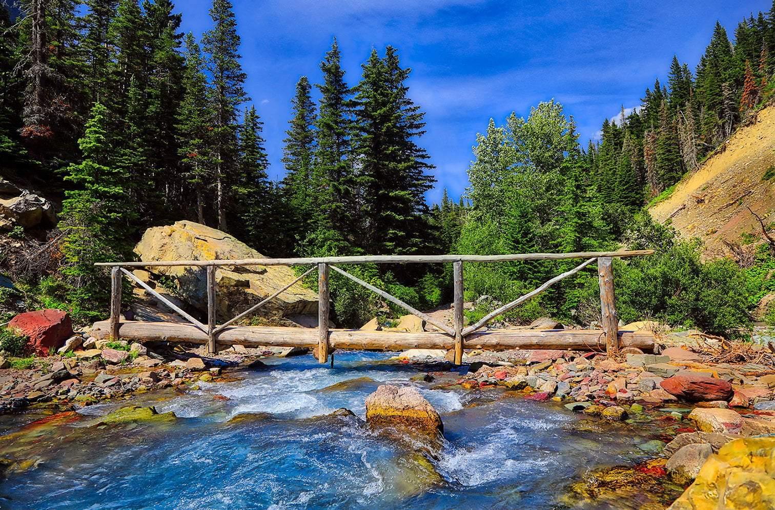 Cracker Lake River - Glacier National Park, Montana (U.S.A.) Photograph Bob Hundt Photography 