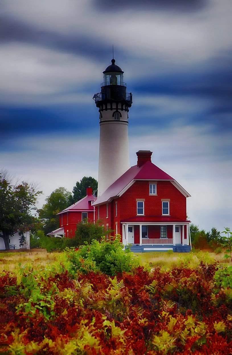 Lighthouse - Pictured Rocks National Lakeshore Lake Superior, Munising Michigan Photograph Bob Hundt Photography 
