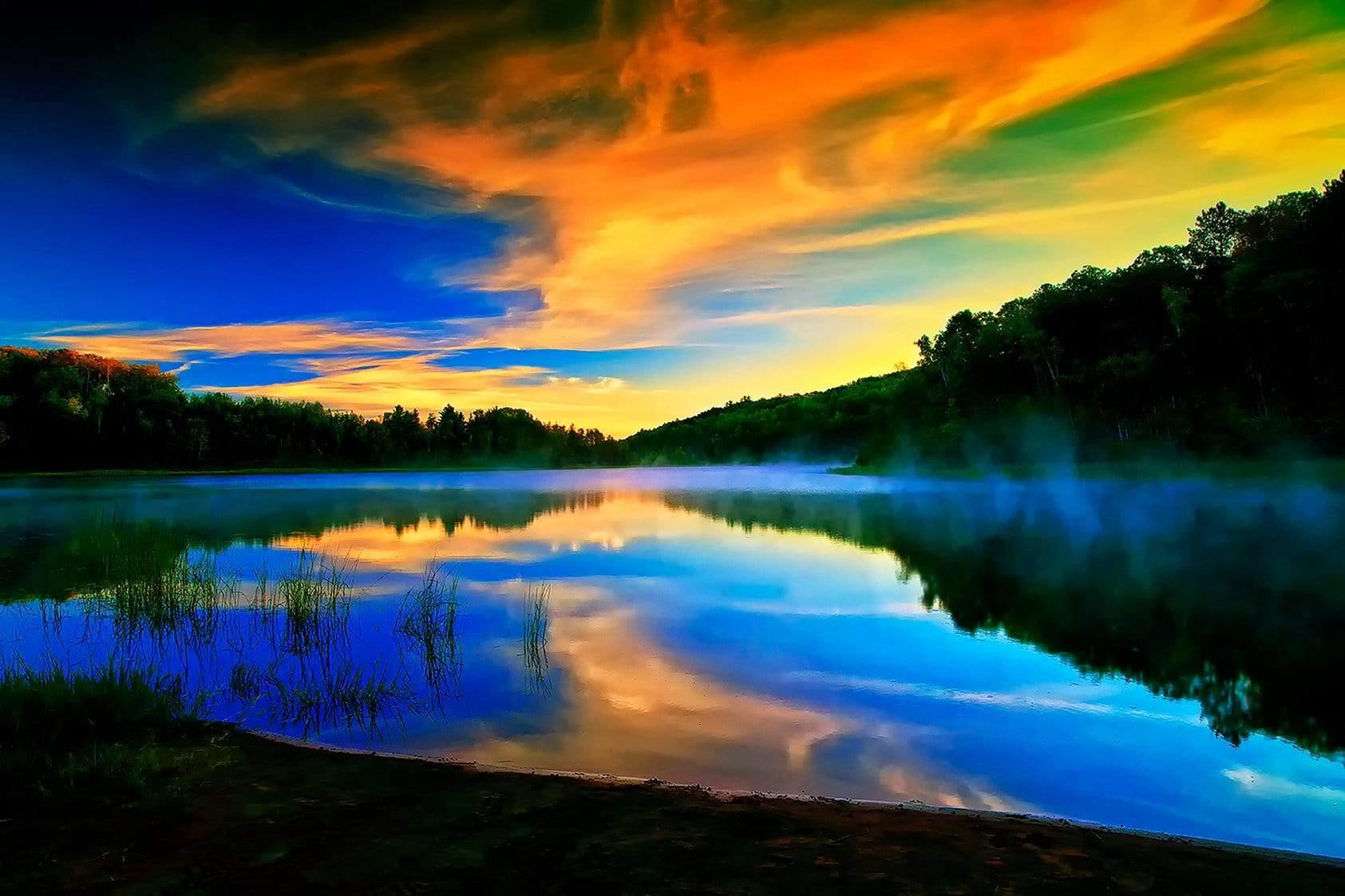 Morning Mist Sunrise - Bayfield, Wisconsin Photograph Bob Hundt Photography 