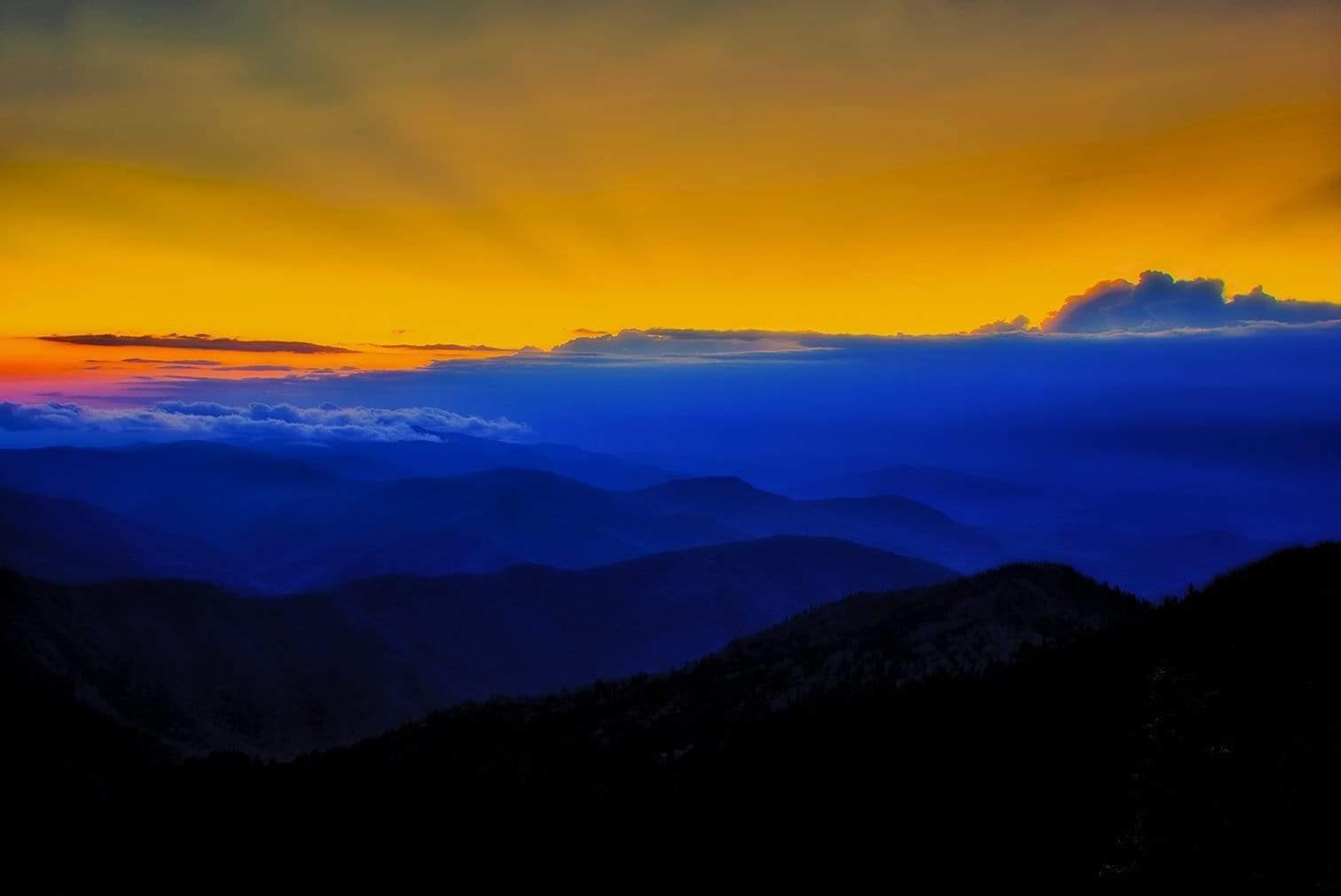 Mt. LeConte Sunset - The Great Smoky Mountain National Park Photograph Bob Hundt Photography 
