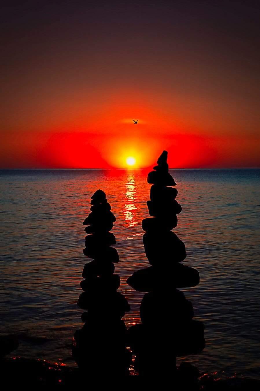 Sunrise Cave Point - Door County, Wisconsin Photograph Bob Hundt Photography 
