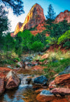Taylor Creek with waterfall 1, Zion National Park Photograph Bob Hundt Photography 