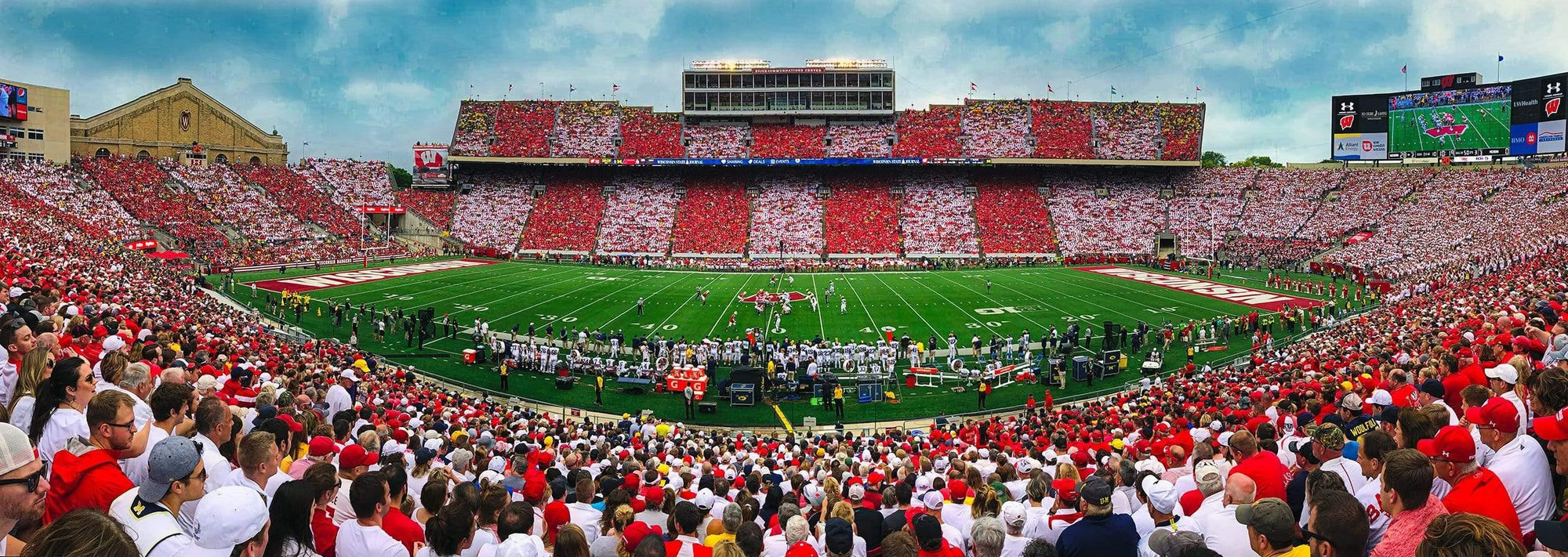 University of Wisconsin Badger Football Panorama Photograph Bob Hundt Photography 